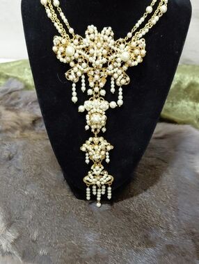 Vintage Carolee Lux Couture Lavalier Pendant Necklace